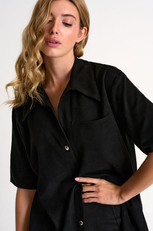 Shan Kate Vegan suede blouse